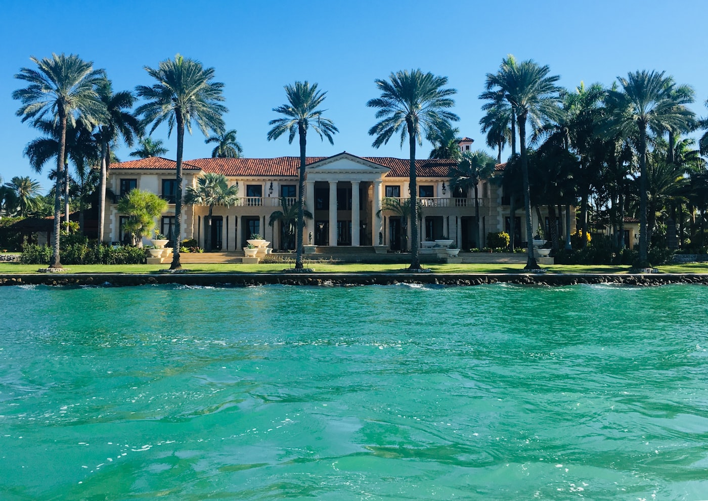 Waterfront home on the bay in South Florida